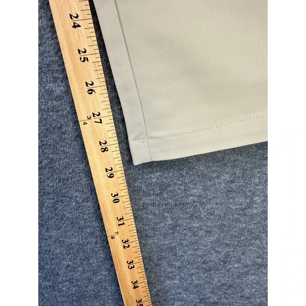 NWT Banana Republic Flat Front Pant Men 36x29 Tan Performance Polyester Trousers